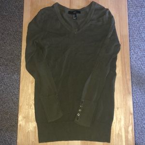 Forever 21 green v neck sweater